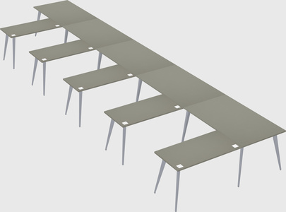 Modern l-shaped office desk