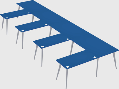 Modern l-shaped office desk