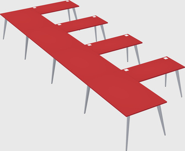 Modern l-shaped office desk