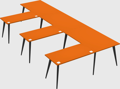 Modern l-shaped office desk