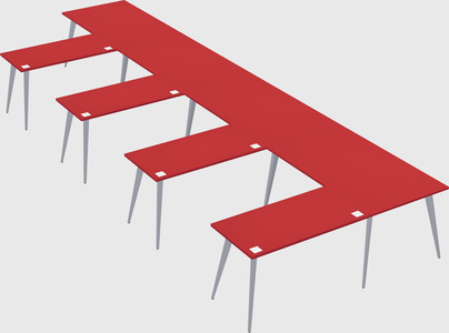 Modern l-shaped office desk