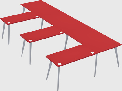 Modern l-shaped office desk