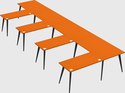Modern l-shaped office desk