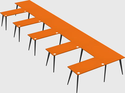 Modern l-shaped office desk