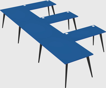Modern l-shaped office desk