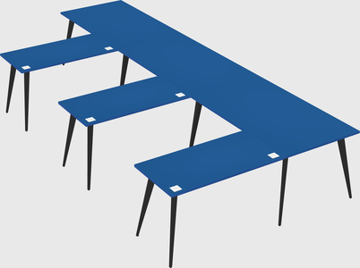 Modern l-shaped office desk
