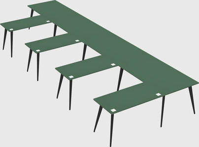Modern l-shaped office desk