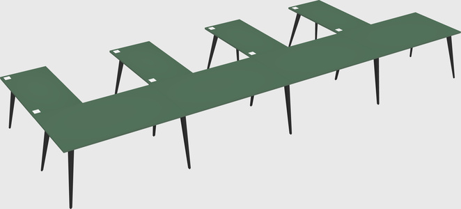 Modern l-shaped office desk