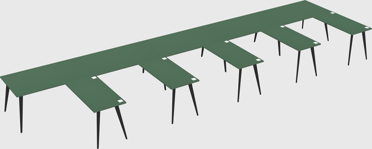 Modern l-shaped office desk