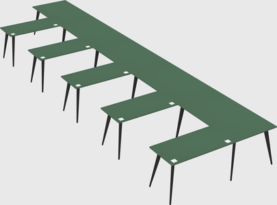 Modern l-shaped office desk