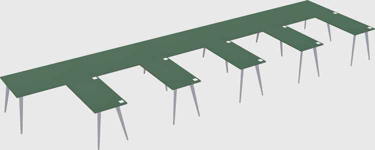Modern l-shaped office desk