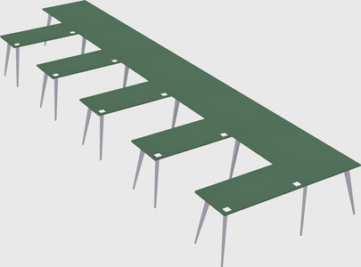 Modern l-shaped office desk
