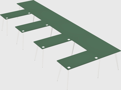Modern l-shaped office desk