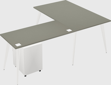 Modern l-shaped office desk