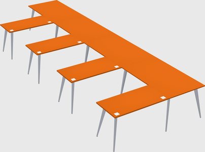 Modern l-shaped office desk