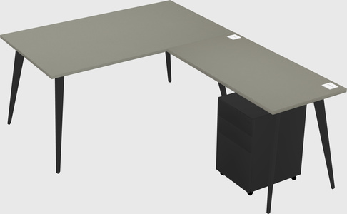 Modern L-shaped Office Desk