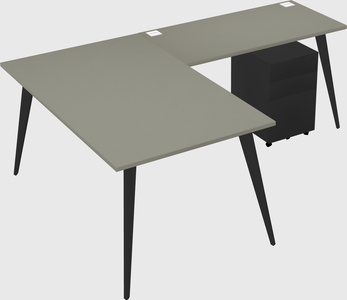 Modern l-shaped office desk