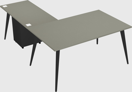 Modern l-shaped office desk