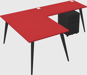 Modern l-shaped office desk