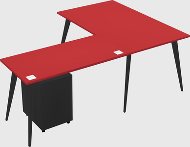 Modern l-shaped office desk