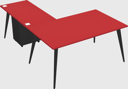 Modern l-shaped office desk