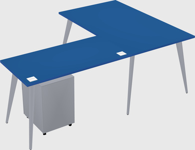 Modern l-shaped office desk