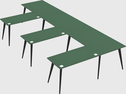 Modern l-shaped office desk