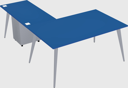 Modern l-shaped office desk