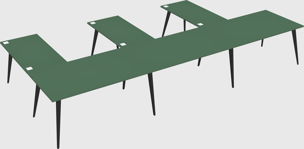 Modern l-shaped office desk