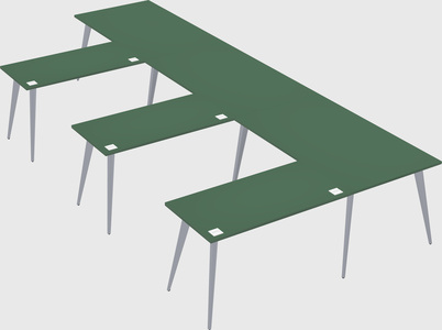 Modern l-shaped office desk