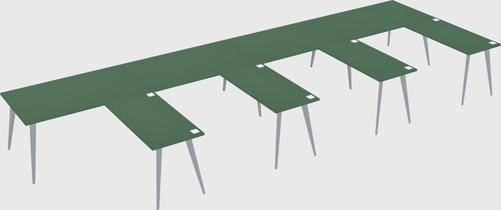 Modern l-shaped office desk