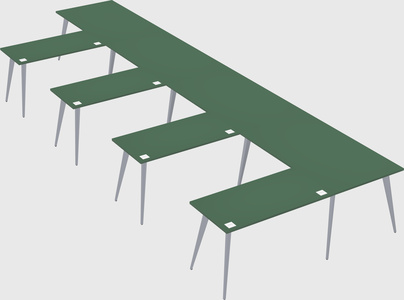 Modern l-shaped office desk