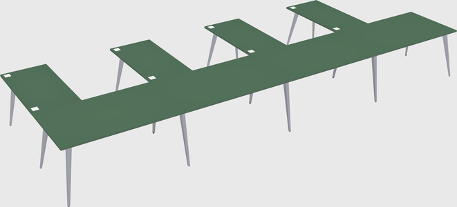 Modern l-shaped office desk