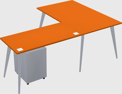 Modern l-shaped office desk