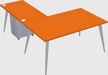 Modern l-shaped office desk