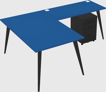 Modern l-shaped office desk