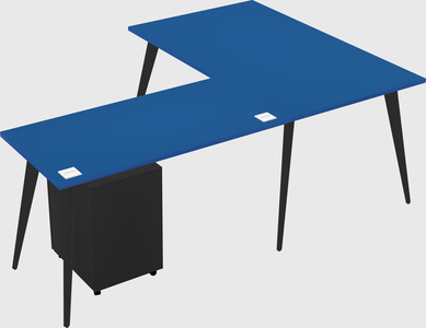 Modern l-shaped office desk