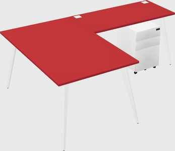 Modern l-shaped office desk