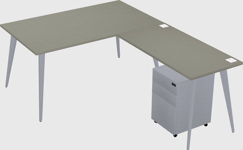 Modern L-shaped Office Desk