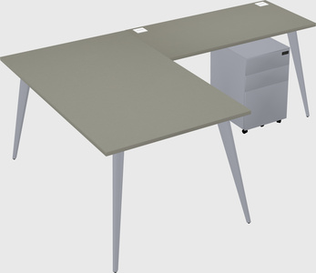 Modern l-shaped office desk