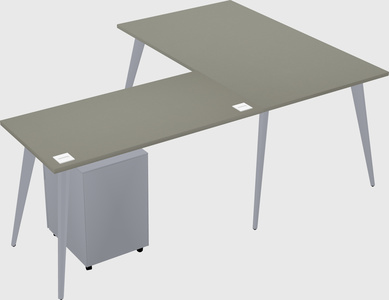 Modern l-shaped office desk