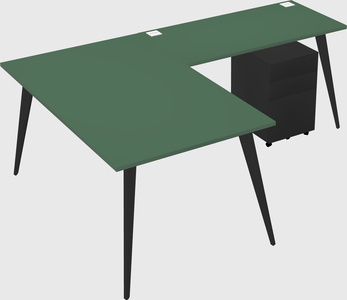 Modern l-shaped office desk
