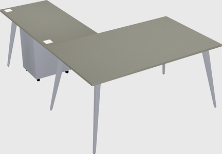Modern l-shaped office desk