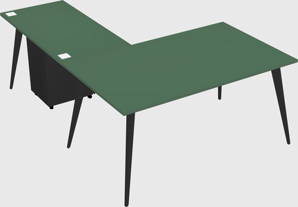Modern l-shaped office desk