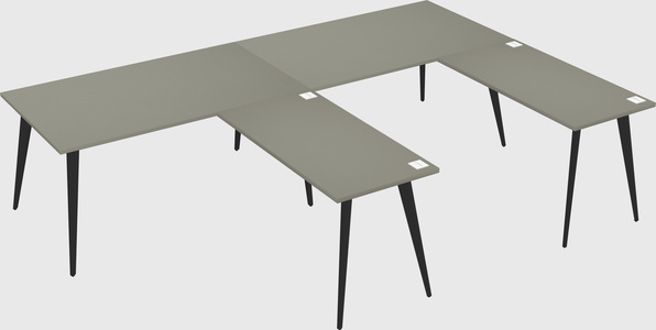 Modern l-shaped office desk