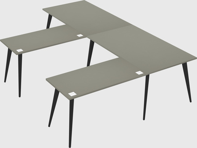 Modern l-shaped office desk