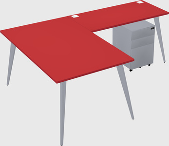 Modern l-shaped office desk