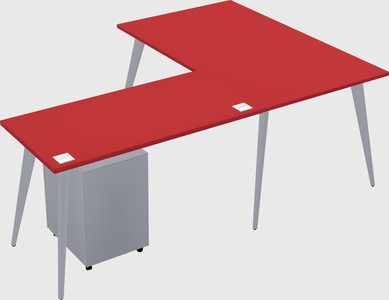 Modern l-shaped office desk