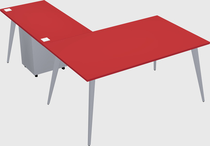 Modern l-shaped office desk