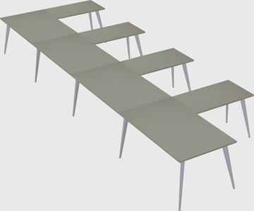 Modern l-shaped office desk